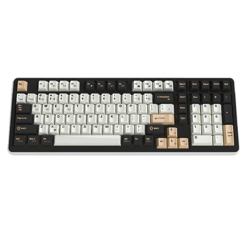 AJAZZ AC100 LCD Aluminium Alloy Mechanical Keyboard - Version:Three Mode-RGB - Color Type:Black Pink - Switch:hyacinth switch