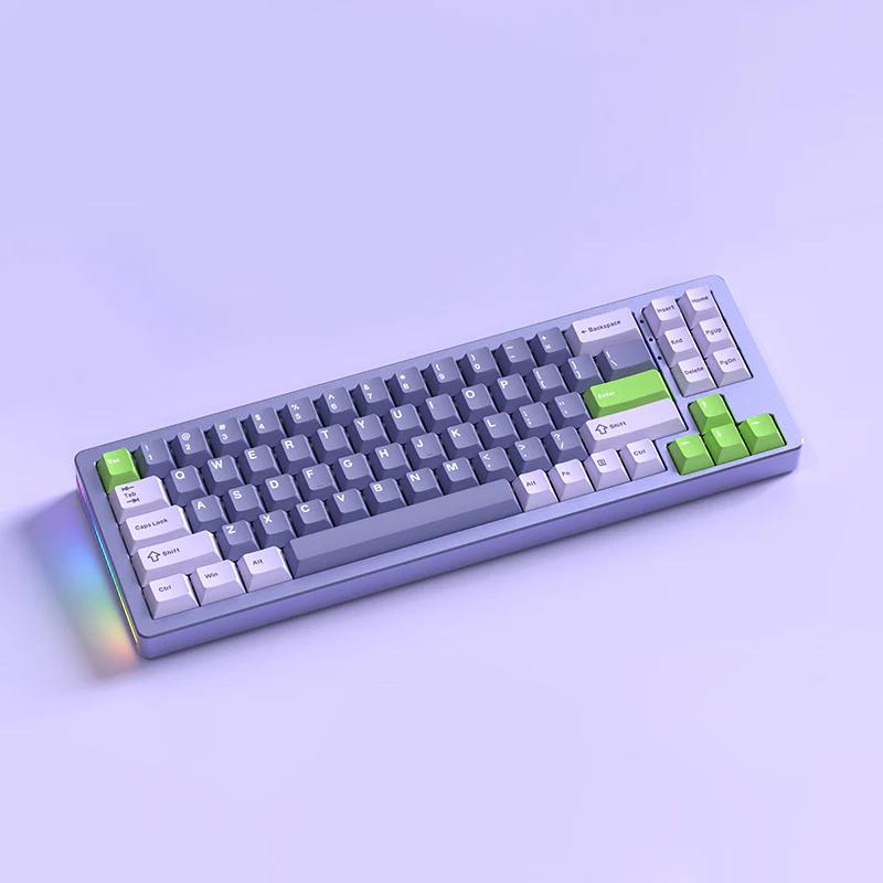 XINMENG M71 V2 Aluminum Mechanical Keyboard - Version:Purple - Switch:White Jade