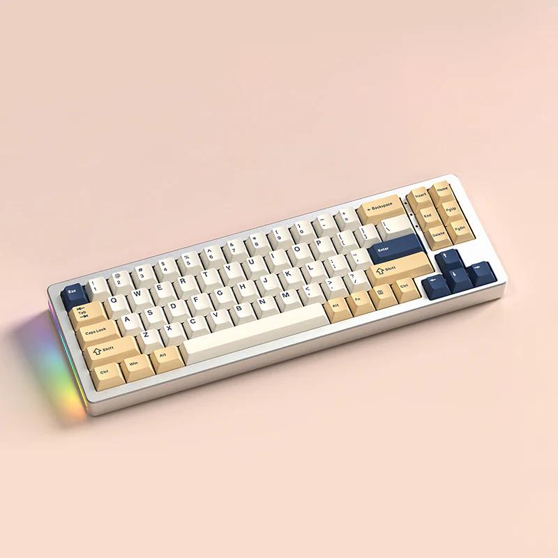 XINMENG M71 V2 Aluminum Mechanical Keyboard - Version:Silver - Switch:White Jade