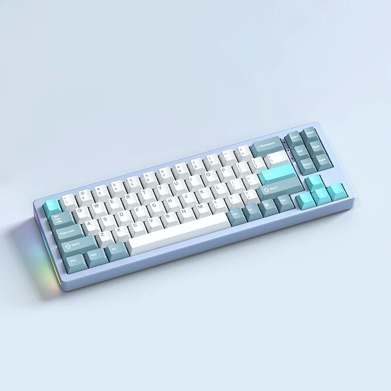 XINMENG M71 V2 Aluminum Mechanical Keyboard - Version:Blue - Switch:White Jade