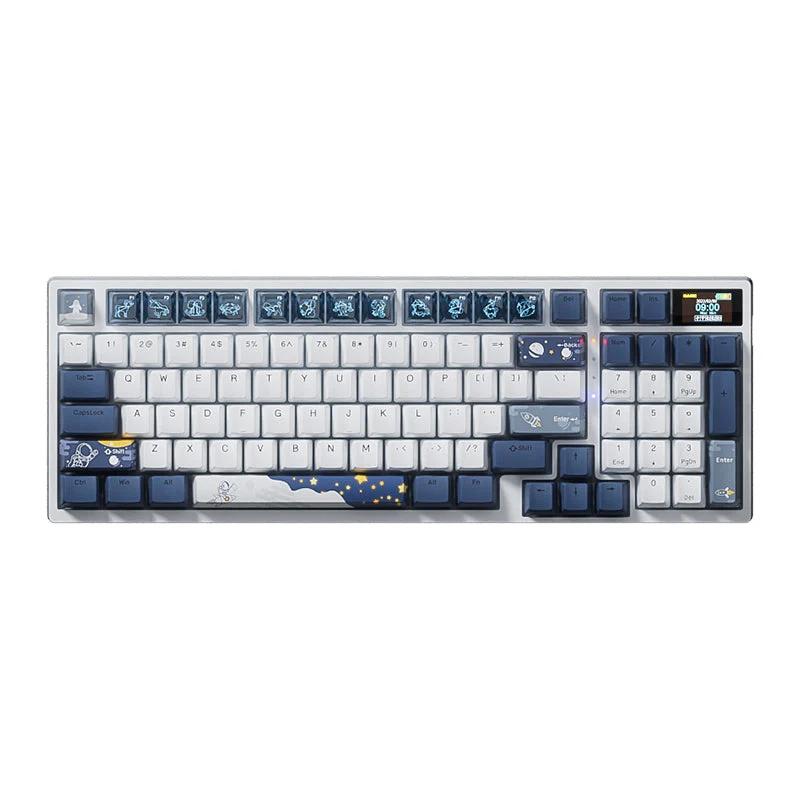 BASIC BK98 Explore The Stars Mechanical Keyboard - Version:BK98-White - Switch:stars pink switch