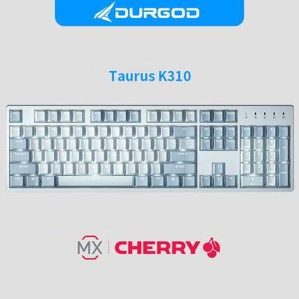 DURGOD K320/K310 White Light Mechanical Keyboard - Type:Blue 104 keys-K310 - Switch:Cherry Silent Red