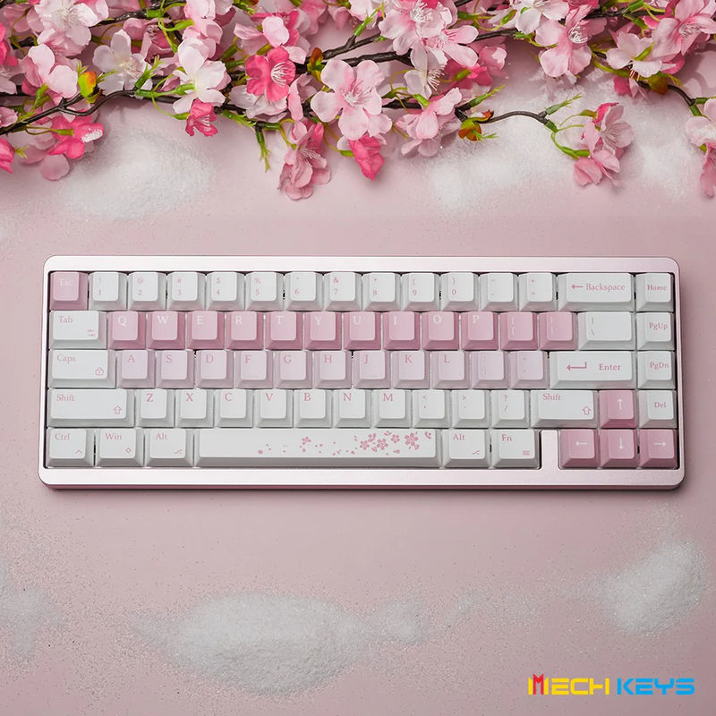 VARMILO Muse65 Magnetic Switch Aluminum Alloy Mechanical Keyboard - Version:Sakura - Switch:TTC KOM RGB