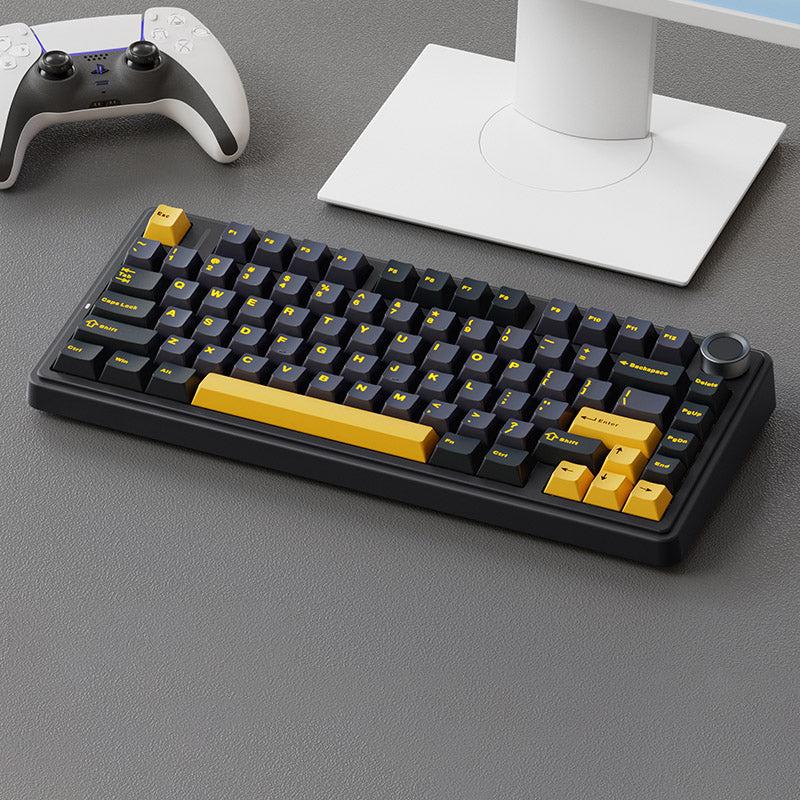 AULA F75 Gasket Three Mode Mechanical Keyboard - Version:F75 Black - Switch:TTC New Moon