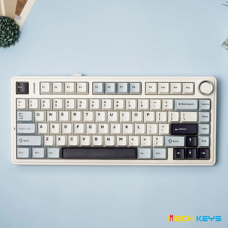 AULA F75 Gasket Three Mode Mechanical Keyboard - Version:F75 Glacier Blue - Switch:TTC New Moon