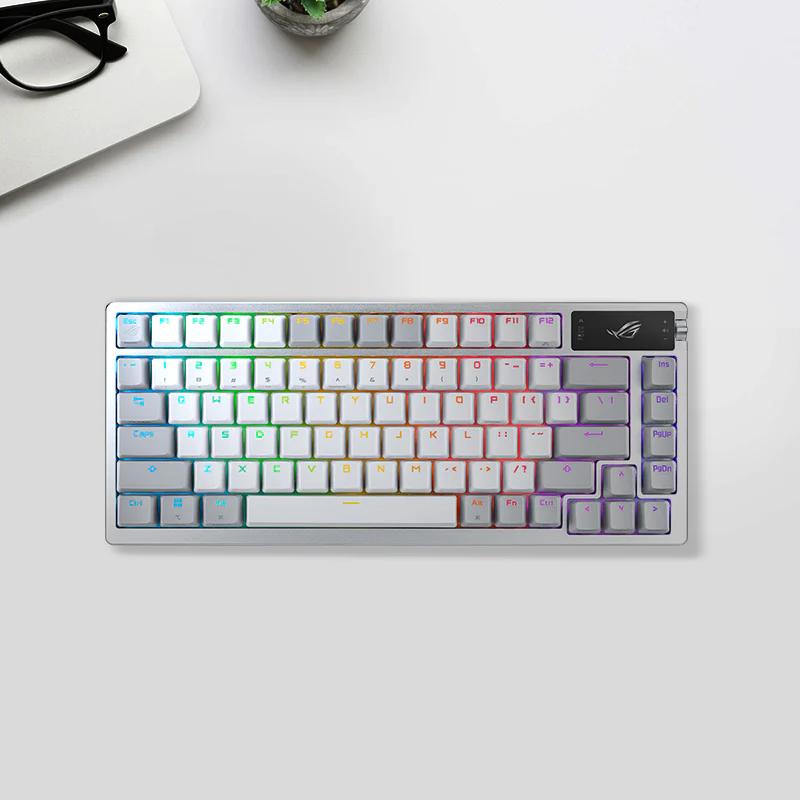 ROG Azoth Gasket OLED Mechanical Keyboard - Switch:NX White - Color Version:White