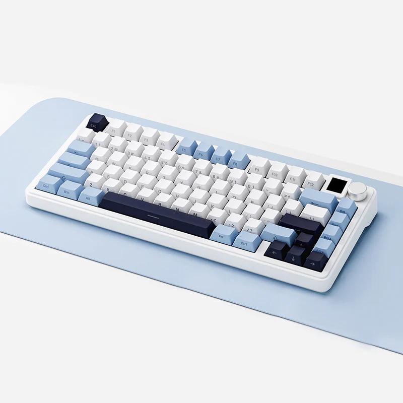 XINMENG M75/M75 Pro Gasket RGB Mechanical Keyboard - Version:M75 Pro - Switch:Plum Switch - Color Version:Sky Blue(side-printed)