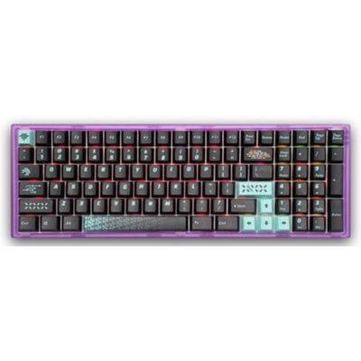 HEAVY SHELL Kira96 Three Mode Transparent Mechanical Keyboard - Version:Purple-Three Mode - Switch:TTC ACE