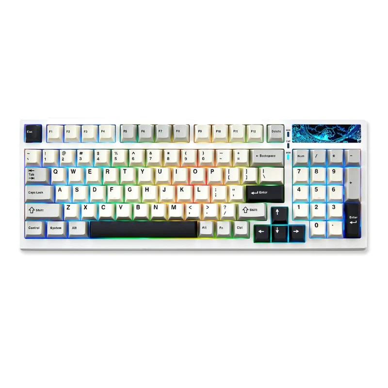 YUNZII YZ98 Gaming Mechanical Keyboard - Version:White - Switch:YUNZII Milk Switch