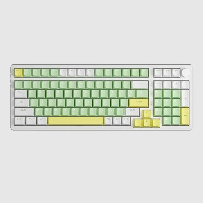 AJAZZ AK992 Mechanical Keyboard - Three mode Version:Green Field(White light) - Switch:Brown  Switch