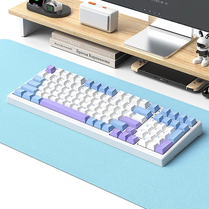 XINMENG X98ProV2 Gasket RGB Mechanical Keyboard - Version:X98ProV2 - Switch:Peach V3(Silent Linear Switch) - Color Version:White