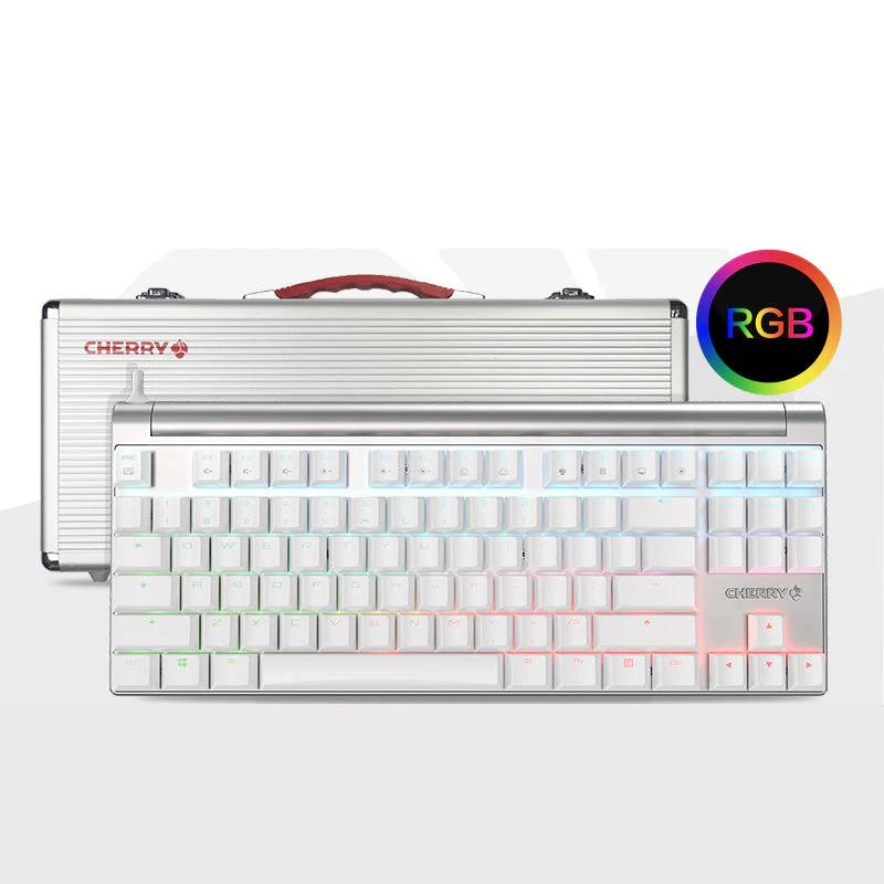 CHERRY MX8.0 Mechanical Keyboard - Version:White-RGB - Switch:Black Switch
