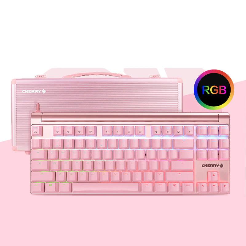 CHERRY MX8.0 Mechanical Keyboard - Version:Pink-RGB - Switch:Black Switch