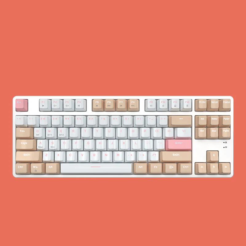 AJAZZ AK871 Mechanical Keyboard - Version:White - Switches:Blue Switch