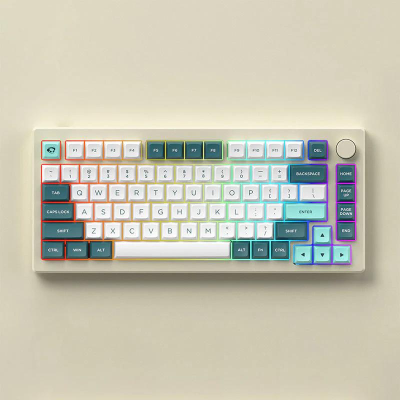 Akko MOD007B-HE Magnetic Switch 75% Mechanical Keyboard - Version:Cream White-Herb Garden - Switch:Cream Yellow Magnetic