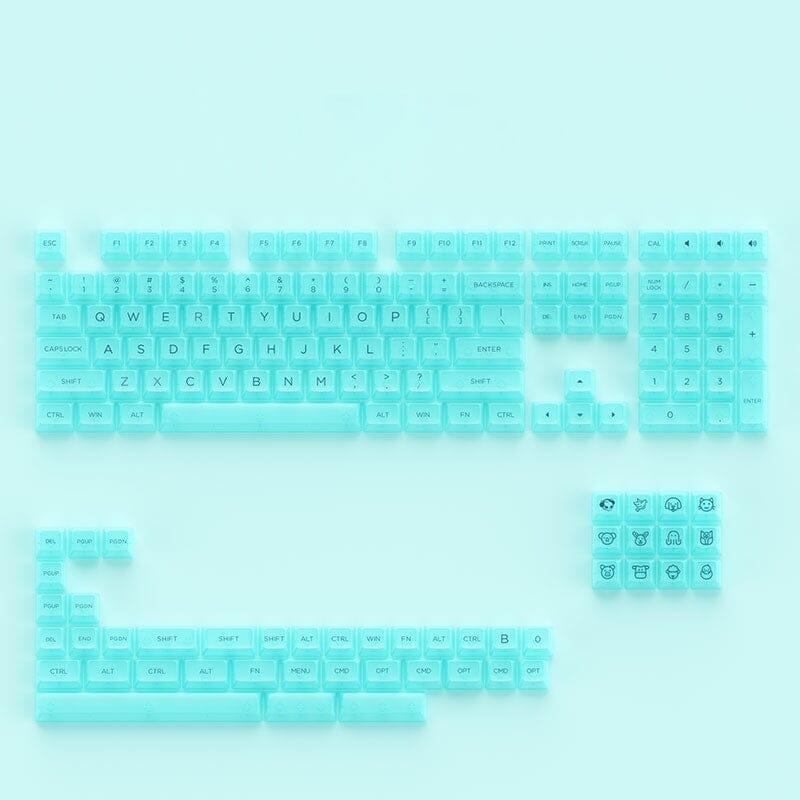 AKKO Transparent  ASA 155 Keycaps - Type:clear mint green