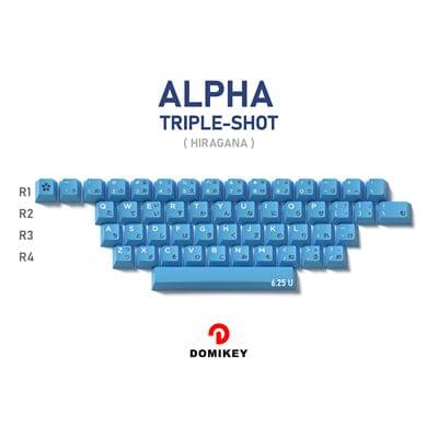 DOMIKEY Singlechip Cherry Profile Keycaps Set - Version:ALPHA -Triple shot