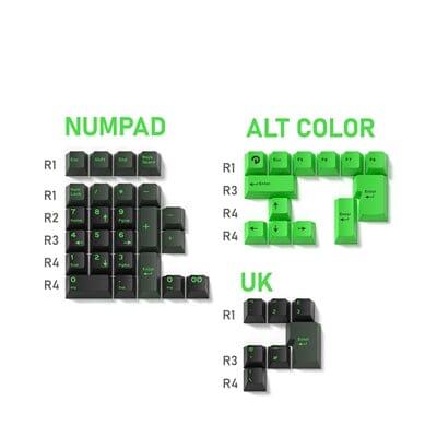 DOMIKEY Semiconductor Cherry Profile Keycaps Set - Version:NUMPAD+ ALT COLOR+UK