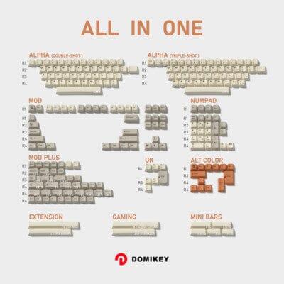 DOMIKEY Vintage Cherry Profile Keycaps Set - Version:ALL IN ONE