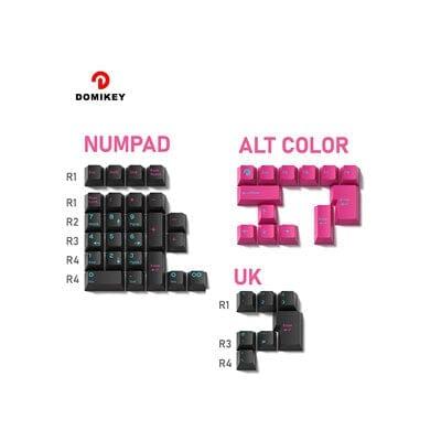 DOMIKEY Miami Night Cherry Profile Keycaps Set - Version:NUMPAD+ ALT COLOR+UK