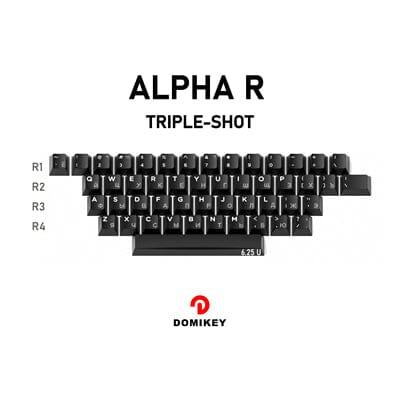 DOMIKEY WOB White on Black Cherry Profile Keycaps Set - Version:ALPHA -Russian