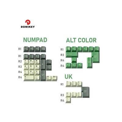 DOMIKEY Desert Island Cherry Profile Keycaps Set - Version:NUMPAD+ ALT COLOR+UK