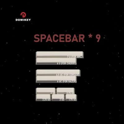 DOMIKEY Astronaut Cherry Profile Keycaps Set - Version:SPACEBAR-Beige