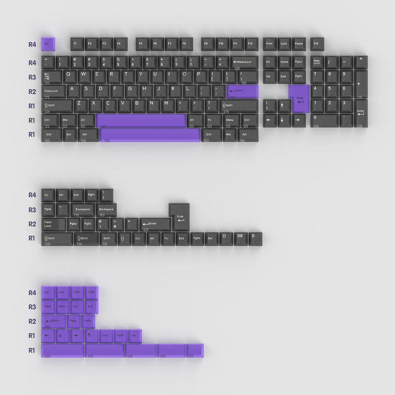 Fancy Lafite Cherry Profile Semi-transparent Keycaps - Version:Black keycaps