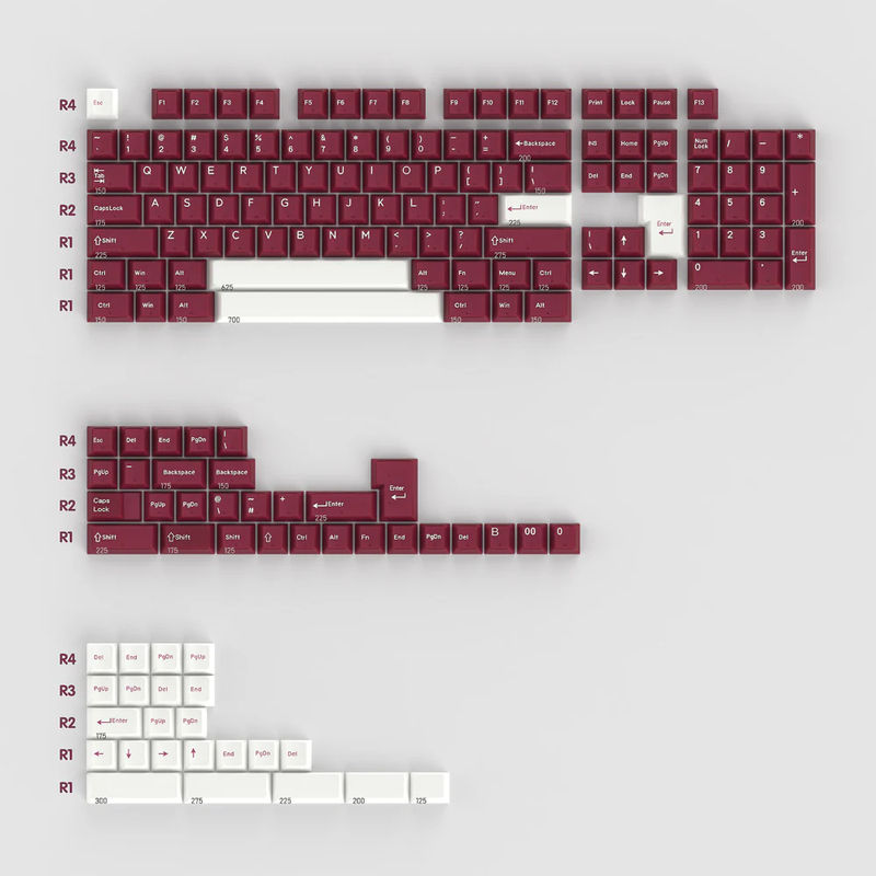 Fancy Lafite Cherry Profile Semi-transparent Keycaps - Version:Red keycaps
