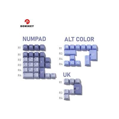DOMIKEY HUSH Cherry Profile Keycaps Set - Version:NUMPAD+ ALT COLOR+UK