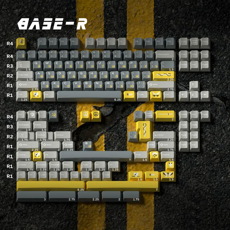 DOMIKEY CHASER Cherry Profile Keycaps - Version:Base R