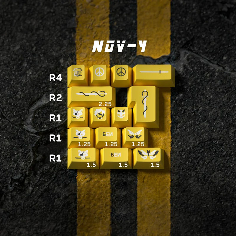 DOMIKEY CHASER Cherry Profile Keycaps - Version:Nov Y