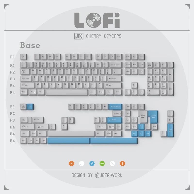 JTK Lofi Cherry Profile ABS Keycaps - Version:White Base