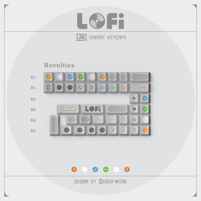 JTK Lofi Cherry Profile ABS Keycaps - Version:White Novelties