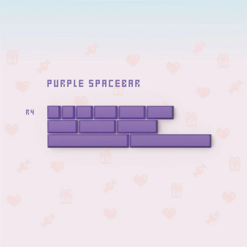 JTK Needy Candy Cherry Profile Purple Keycaps - Version:Purple Spacebar