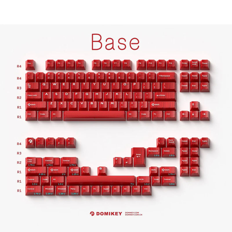 DOMIKEY RUBY Cherry Profile ABS Keycaps - Version:Base