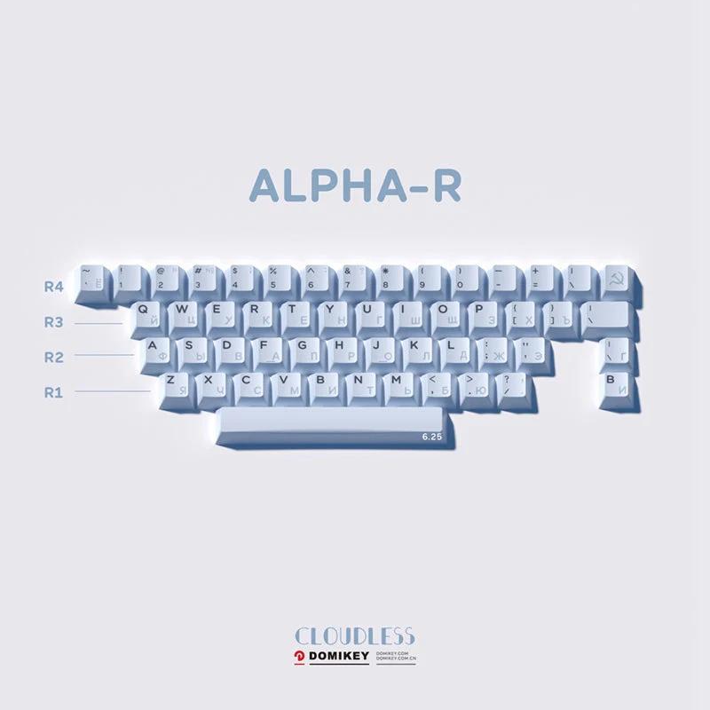 DOMIKEY Cloudless Cherry Profile Keycap Set - Version:Alpha-R
