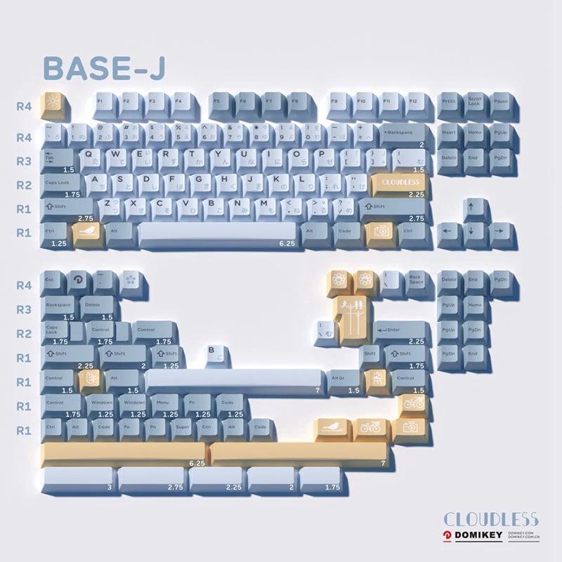 DOMIKEY Cloudless Cherry Profile Keycap Set - Version:Base-J