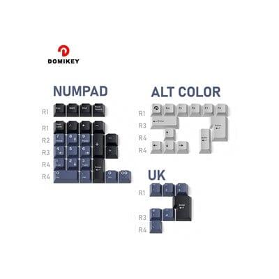 DOMIKEY Calculator-1 Cherry Profile Keycaps Set - Version:NUMPAD+ ALT COLOR+UK