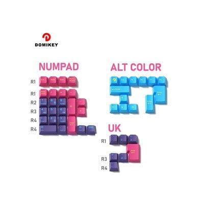 DOMIKEY Pumper Cherry Profile Keycaps Set - Version:NUMPAD+ ALT COLOR+UK