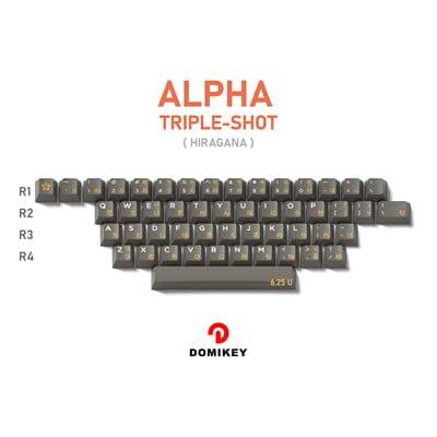 DOMIKEY DOLCH Cherry Profile Keycaps Set - Version:ALPHA -Triple shot