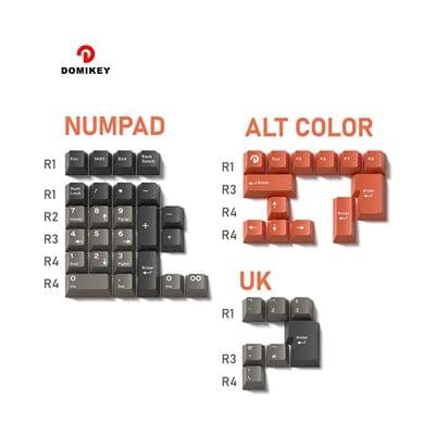 DOMIKEY DOLCH Cherry Profile Keycaps Set - Version:NUMPAD+ ALT COLOR+UK