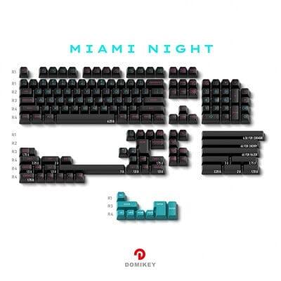 DOMIKEY Miami Night SA Profile Keycaps Set - Version:Black