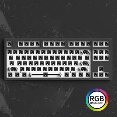 FL·ESPORTS MK870 Wireless Mechanical Keyboard Kit - Version:Black(South facing LED)-Single mode