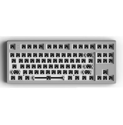 FL·ESPORTS MK870 Wireless Mechanical Keyboard Kit - Version:Grey(South facing LED)-Single mode