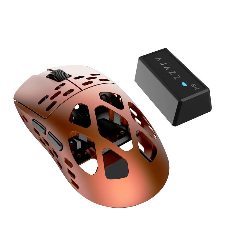 AJAZZ AM3 PRO Magnalium PAW3950 Wireless 8K Mouse - Version:AM3 MAX - Color Type:Red