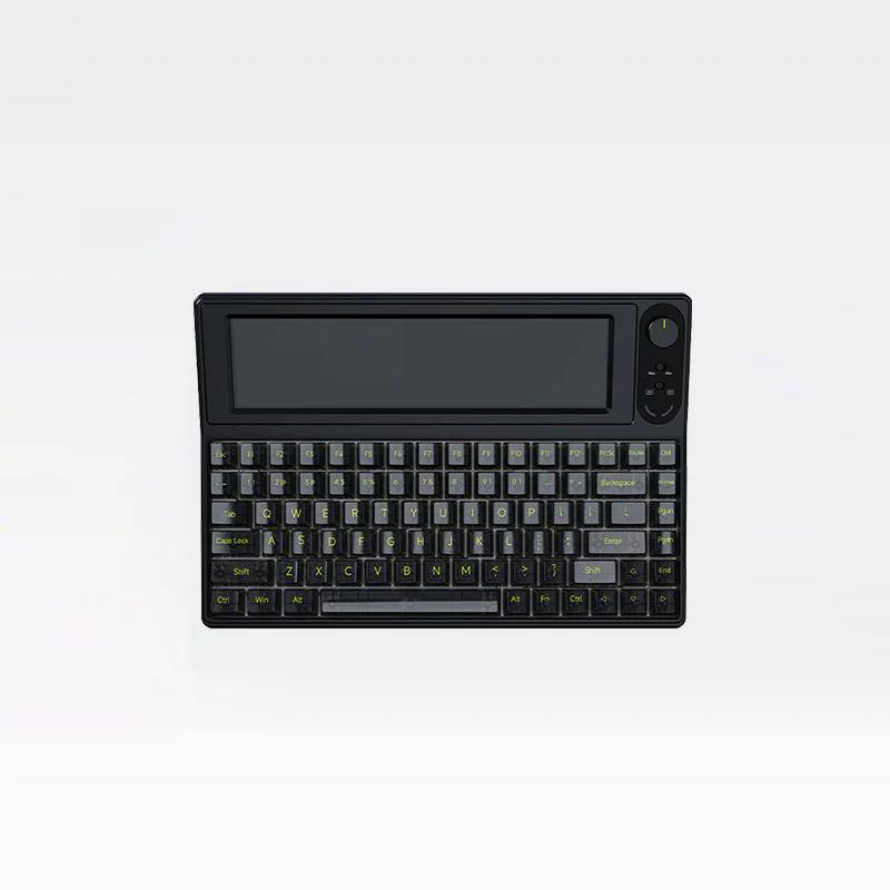 AJAZZ AKP846 QMK 10.1inch Screen Mechanical Keyboard - Three Mode Version:AKP846-Black Transparent