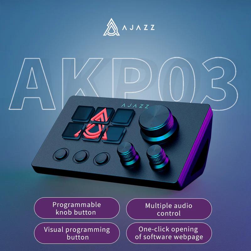 AJAZZ AKP03 Programmable Buttons Desktop Controller - Version:AKP03 Black-chinese Version