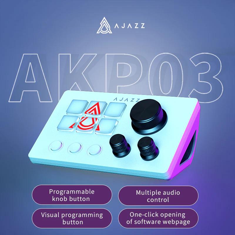 AJAZZ AKP03 Programmable Buttons Desktop Controller - Version:AKP03 White-Russian Version