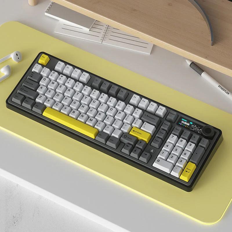 AJAZZ AK980 TFT Display Wireless Mechanical Keyboard - Version:Black - Switch:Gift V2 Linear